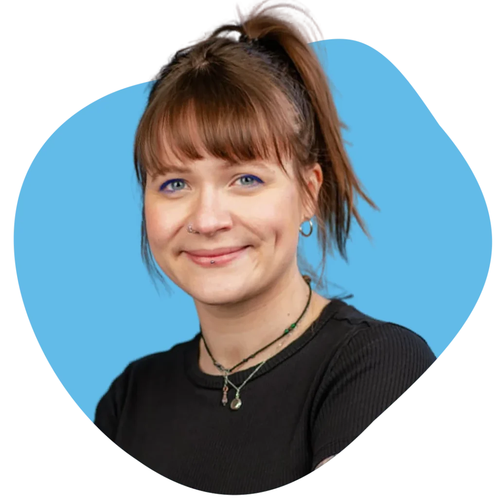 Nicole Woebse Profilbild blau