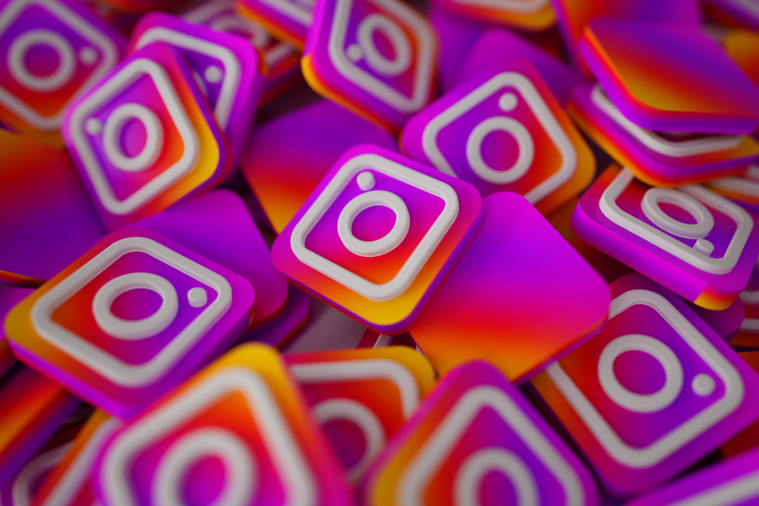 stapel von d instagram logos